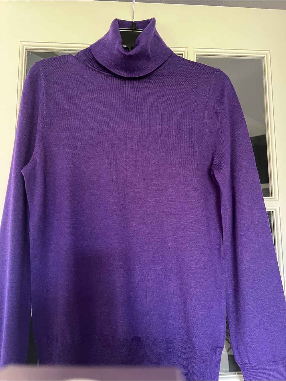 J. Crew Vintage NWOT Regal Purple Turtleneck Sweater Wool blend size M